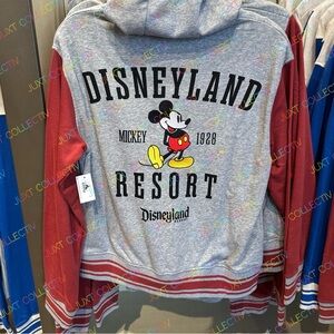 Disneyland Mickey Mouse 1928 Varsity Zip Jacket Hoodie